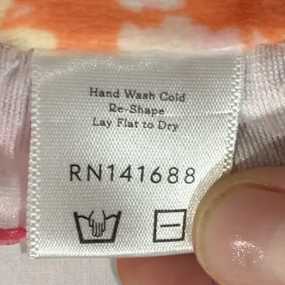 SweetHoney Floral Peony Blanket Towel Soft Plush Nap Blanket 29x52 Orange Pink - Picture 6 of 6